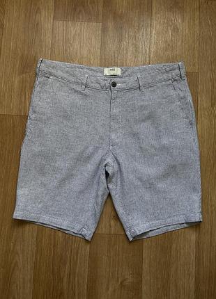 Шорти чіноси чоловічі у смужку marks&spencer льон віскоза розмір w38