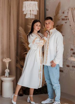 Платье женское вышиванка длинное с вышивкой парные вышиванки мужская вышиванка2 фото