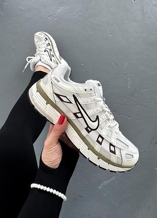 Женские кроссовки Solar nike p-6000 white/black