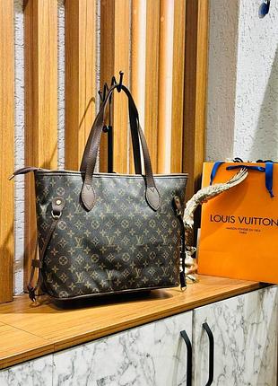 Шопер коричневый женский louis vuitton сумка большая луи витон