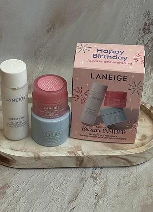 Набір laneige маска для губ, крем, тонер