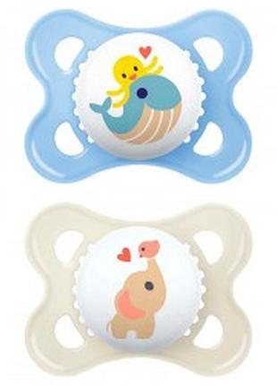 Mam набір 2 шт. соска пипка новонародженому малюкові 0-3-6м силікон контейнер