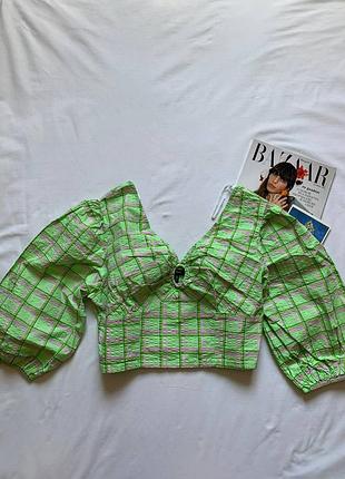 Стильний картатий топ. розмір 16