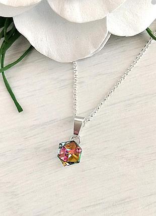 Кулон кубик swarovski