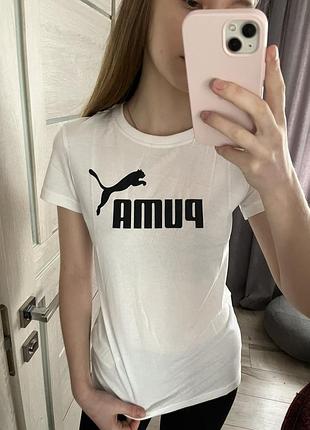 Розпродаж!біла футболка жіноча puma m/l