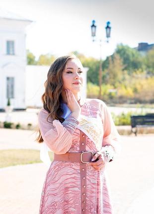 Святкова ніжна, рожева сукня 4