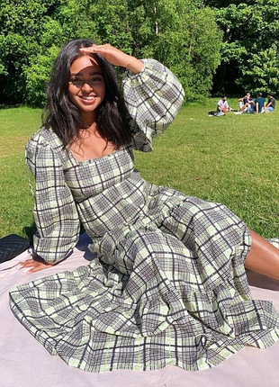 Ярусне максіплаття topshop у клітинку