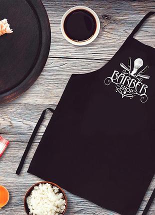 Фа000386	фартук с принтом "barber shop"