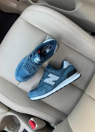 Женские кроссовки new balance 574 blue | smb
