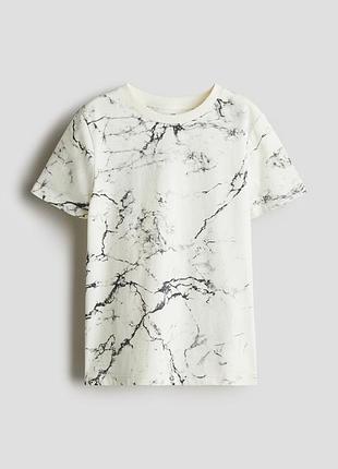 Футболка з бавовни з принтом h&m 9641, 9642