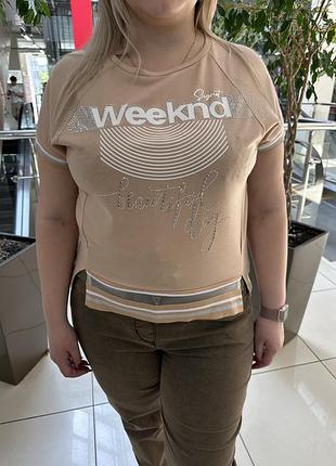 Жіноча бежева футболка турція