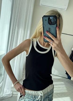 Майка жіноча подвійна єдиний розмір 42-48 чорний