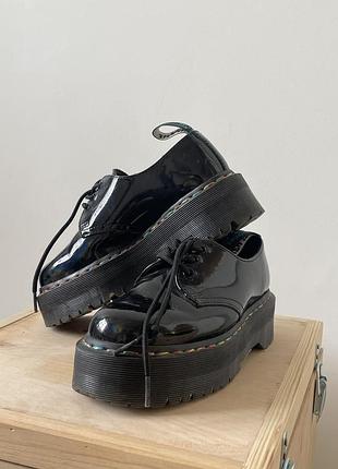Черевики жіночі dr. martens 1461 rainbow patent platform