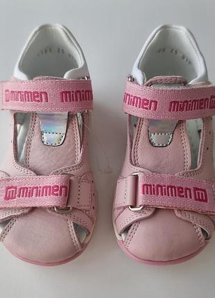 Шкіряні босоніжки minimen на дівчинку р.25