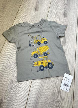 Нова футболка 9-12 міс