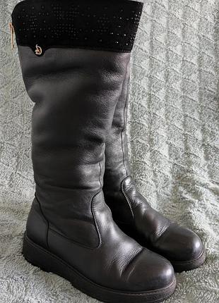 Чоботи жіночі шкіряні зимові