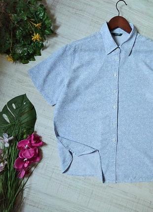 Женская рубашка m&amp; s натуральная в цветочный принт короткий рукав