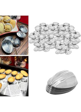 Набір зі 100 металевих порційних формочок для випічки горішків з ребристою поверхнею | 87131