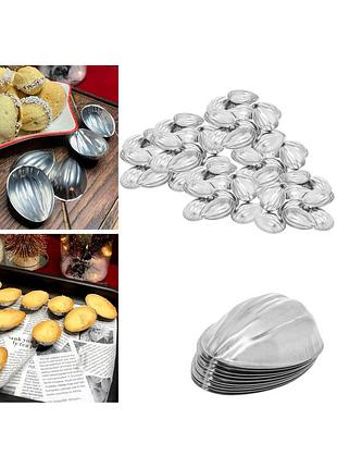 Набір із 60 металевих порційних формочок для випічки горішків з ребристою поверхнею | 87130