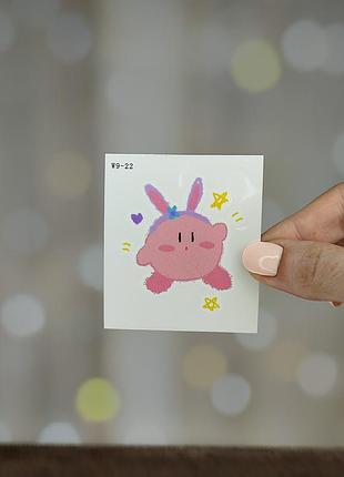 Временная татуировка, фальшивое тату на тело "кирби - зайчик" (тату0153)