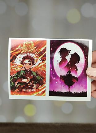 Тимчасове татуювання, фальшиве тату на тіло. набір з 2 шт "клинок, який знищує демонів"  (тату0097)