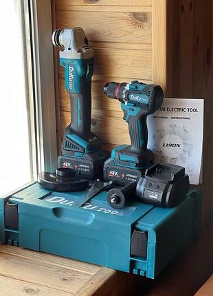 Бесщеточный комплект 2 в 1 ударный шуруповерт dtw 488 и болгарка dga506 pro