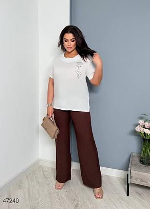 Женский костюм с футболкой большие размеры