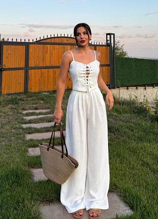 Костюм брючний лляний