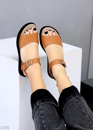 Босоніжки "letizia", рудий, натуральна шкіра