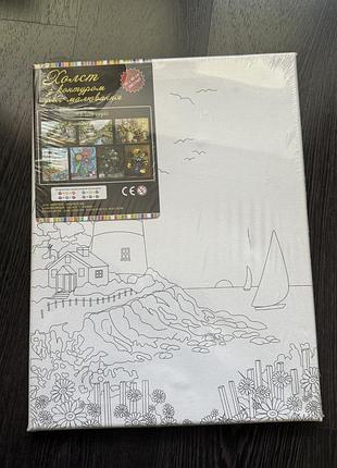 Холст з контуром для малювання 30×40 см (без фарб)