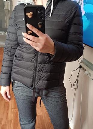 Пуховик микро h&m оригинал р.l пух 90%