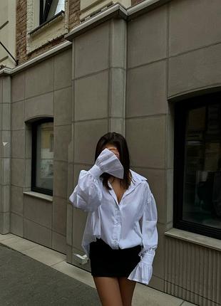 Рубашка объемная с стильными рукавами