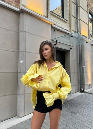 Рубашка объемная с стильными рукавами