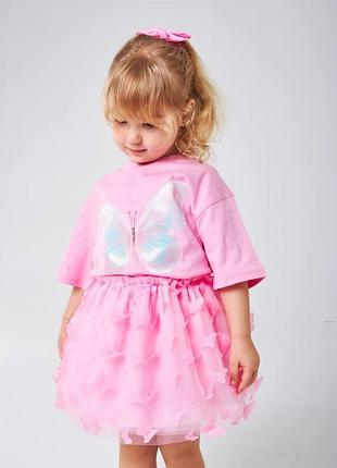 Костюм спідниця метелики zara 92 98 104 110 116 122 128