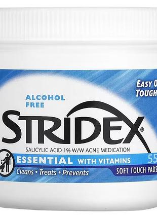 Stridex, single-step, контроль акне, без спирту, 55 м’яких подушечок