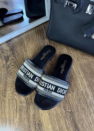 Трендовые шлепки в стиле dior новые сток