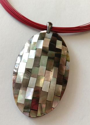 Модное колье перламутр галиотис 2