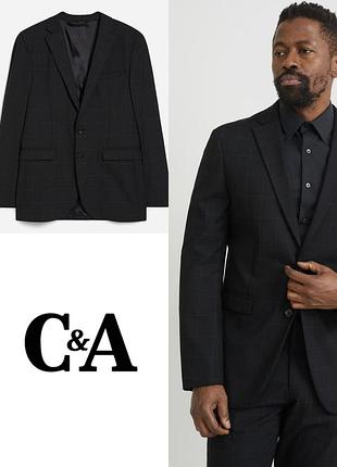 Стильний чоловічий блейзер піджак із кишенями в карту c&a slim fit етикетка
