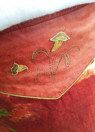 Довга спідниця в підлогу льон принт шкіра баварія вінтаж ретро трапеція годе рибка6 фото