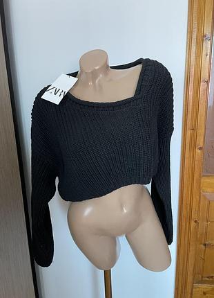 1+1=3 новий короткий светр zara. підійде також для розміру м