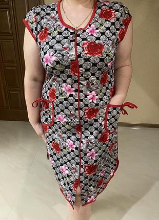 🌹🌿літній трикотажний халат 🌹🌿