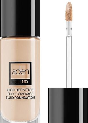 Тональний флюїд-крем aden full hd fluid foundation