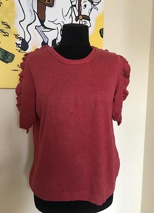 Красива в’язана натуральна футболка англія