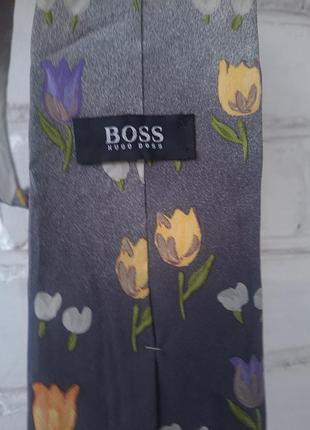 Колекційна краватка 100% шовк із тюльпанами