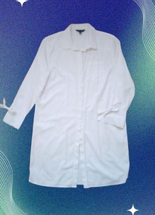 Белое платье-рубашка из 100% хлопка new look