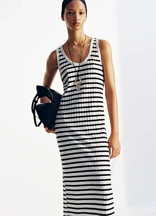 Сукня сарафан в смужку h&m
