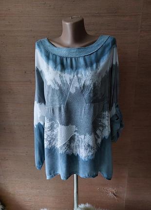 🩵🌟💙 комфортна блузка італія зірка стрази