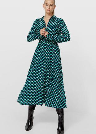 Платье-рубашка в принт от stradivarius