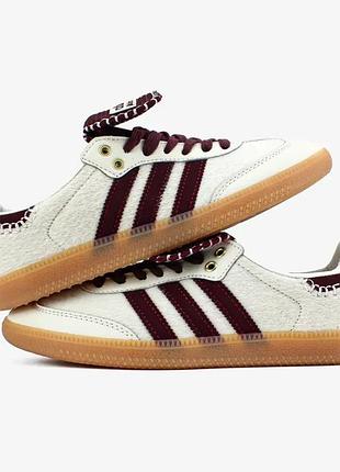 Кроссовки женские adidas samba pony tonal wales bonner cream white