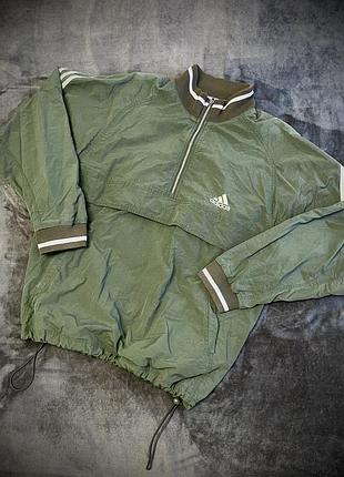 Adidas 1/4 zip windbreaker jacket чоловічій анорак вітровка вінтажна винтаж ветровка